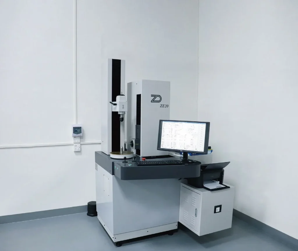 Gear inspection equipment in the quality control laboratory