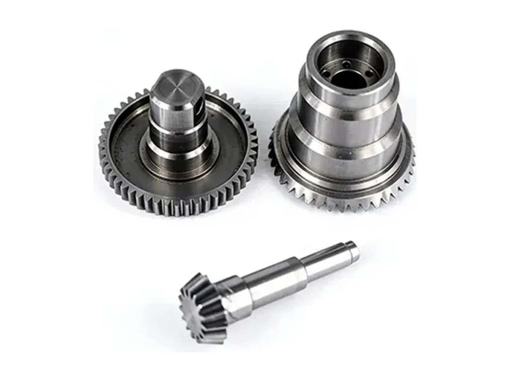 Precision machined bevel gears and pinion shaft