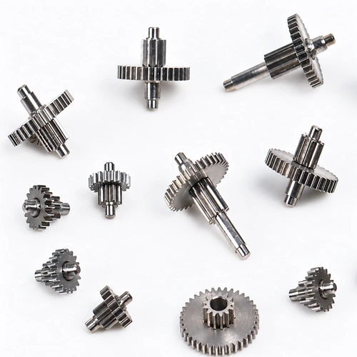 Custom compound gears and shaft assemblies for precision motion systems