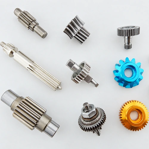 Metal and engineering plastic gear components with custom shafts and bores