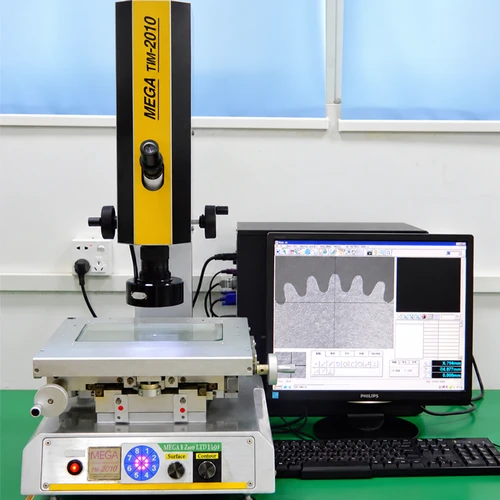 Vision measurement inspection of a small precision gear tooth profile